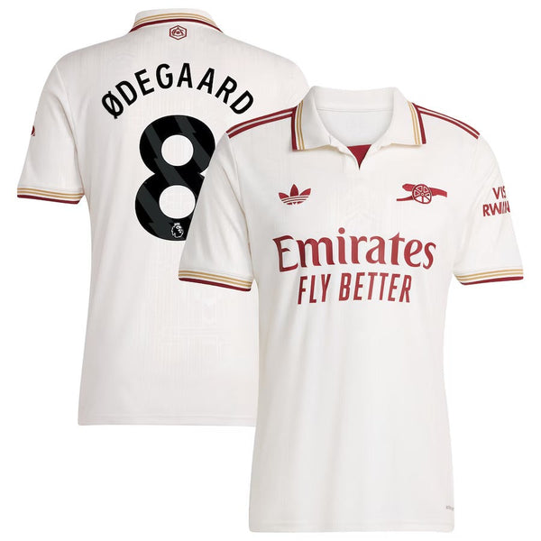 Arsenal adidas Third Shirt 2025-26 with Ødegaard 8 printing
