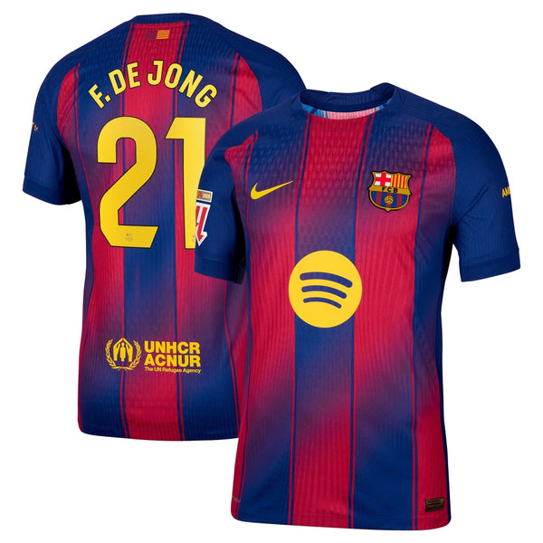 Frenkie de Jong Barcelona Nike 2025/26 Home Player Jersey - Navy