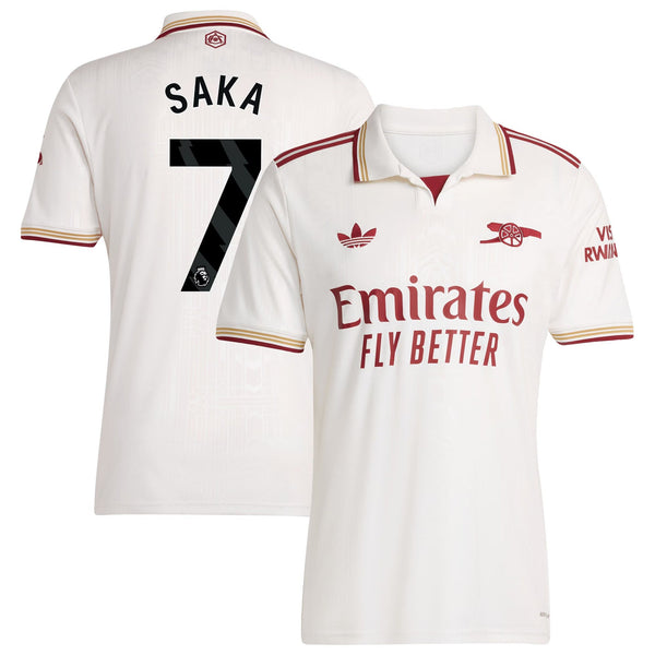 Arsenal adidas Third Shirt 2025-26 with Saka 7 printing